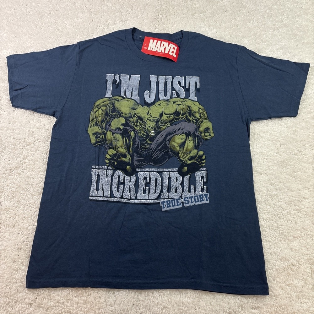 Marvel Incredible Hulk‎ Men's T Shirt Navy Blue
